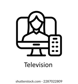 Television Vector   outline Icons. Simple stock illustration stock