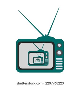 vector de televisión que muestra la reducción de la televisión.