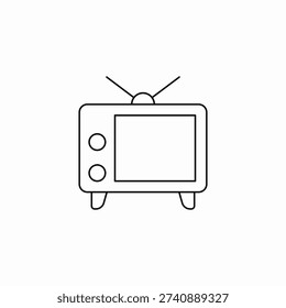 television watch icon sign vector