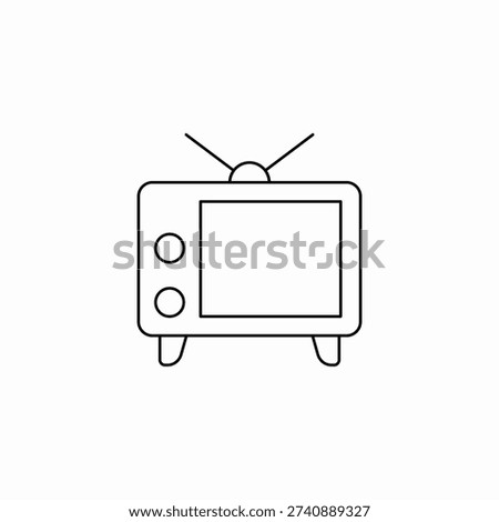 television watch icon sign vector