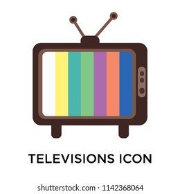 Televisions icon vector isolated on white background for your web and mobile app design, Televisions logo concept