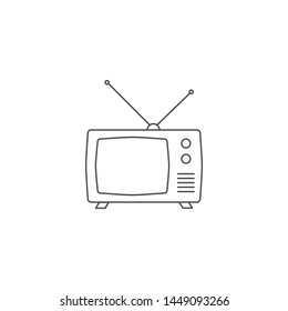 Televisions  line icon editable stroke, illustration, Vector, isolated on white background