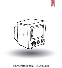 Televisions, vintage, vector illustration
