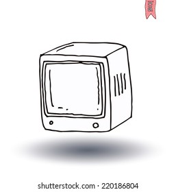 Televisions, vintage, vector illustration