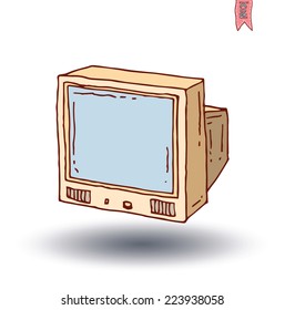 Televisions, vintage, vector illustration