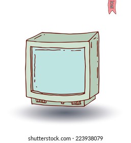 Televisions, vintage, vector illustration