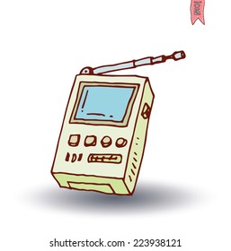 Televisions, vintage, vector illustration