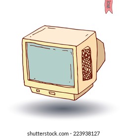 Televisions, vintage, vector illustration