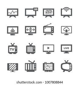 Television,TV icon set
