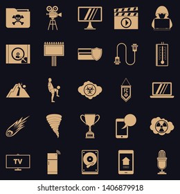 Televisor icons set. Simple set of 25 televisor vector icons for web for any design