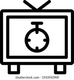 televsion vector thin line icon