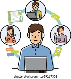 telework remotework business people  image