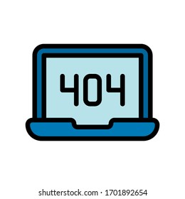 telework or telecommuting related written text or error code in laptop screen vector with editable stroke