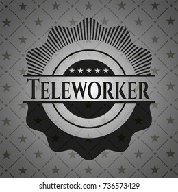 Teleworker realistic black emblem