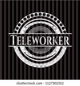 Teleworker silver shiny emblem