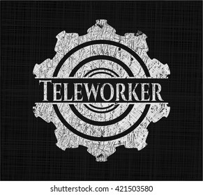 Teleworker written on a blackboard
