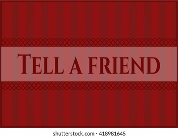 Tell a friend colorful banner