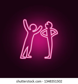 tell jokes icon. Elements of Conversation and Friendship in neon style icons. Simple icon for websites, web design, mobile app, info graphics