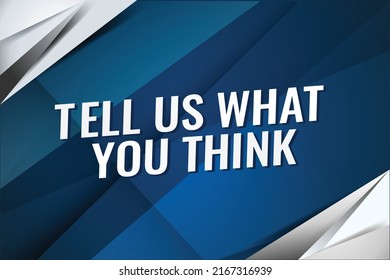 tell us what you think preparation word vector illustration lines style for social media landing page, template, web, mobile app, poster, banner, flyer, background, gift card, coupon, label, wallpaper