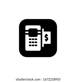teller machine icon. business and finance icon. Perfect for application, web, logo and presentation template. icon design solid rounded style