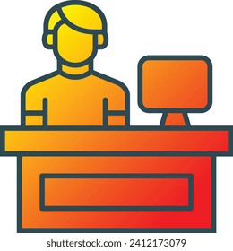 Teller vector icon. Can be used for printing, mobile and web applications.