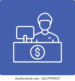 Teller vector icon. Can be used for printing, mobile and web applications.