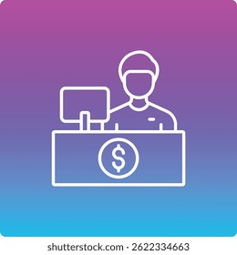 Teller vector icon. Can be used for printing, mobile and web applications.