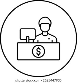 Teller vector icon. Can be used for printing, mobile and web applications.