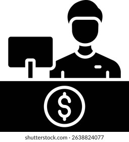 Teller vector icon. Can be used for printing, mobile and web applications.