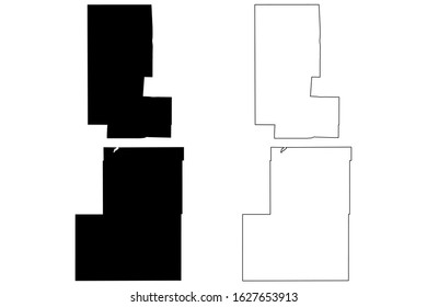 Teller and Washington County, Colorado (U.S. county, United States of America,USA, U.S., US) map vector illustration, scribble sketch Teller and Washington map