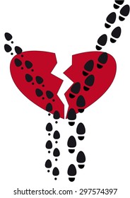 telling illustration of the crash of love between two people