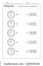 Early Learning Learn Tell Time Wall Stock Vector (Royalty Free ...