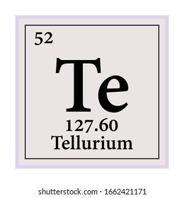 Tellurium Periodic Table of the Elements Vector illustration eps 10.