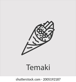 temaki icon vector icon.Editable stroke.linear style sign for use web design and mobile apps,logo.Symbol illustration.Pixel vector graphics - Vector