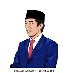 Temanggung, Indonesia - January 16th 2021 : Joko Widodo, President Of Indonesia