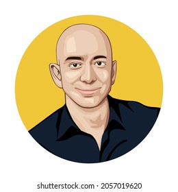 Temanggung, Indonesia - October 13th 2021 : Jeff Bezos Vector Art