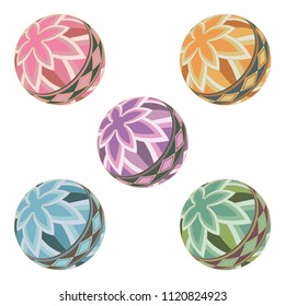 Temari Japanese handball set
