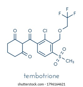 Tembotrione herbicide molecule. Skeletal formula.