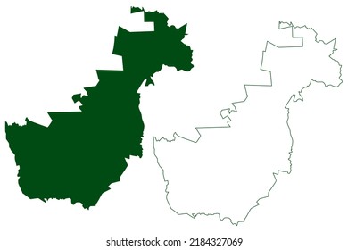 Temosachic municipality (Free and Sovereign State of Chihuahua, Mexico, United Mexican States) map vector illustration, scribble sketch Temósachic map
