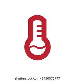 Temp icon, temperature icon, red temperature icon