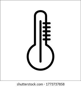Temp, temperatura, vectores de contorno de icono celcius