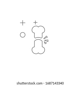 tempalate design, simple fracture icon