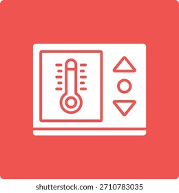 Vektorsymbol "Temperatursteuerung". Kann für Druck-, Mobil- und Web-Anwendungen verwendet werden.