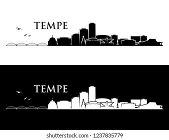 Tempe skyline - Arizona, United States of America, USA - vector illustration