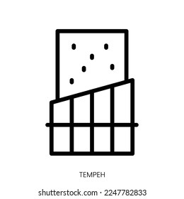 tempeh icon. Line Art Style Design Isolated On White Background