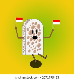 Tempeh is a typical Indonesian food derived from fermented soybeans.