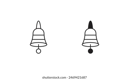 Tempel Bell icono diseño con fondo blanco ilustración de stock