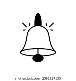 Tempel Bell icon vector stock illustration