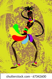 Temperamental dance  in the jungle
