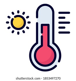 temperate vector icon. colored outline style for Web and Mobile.